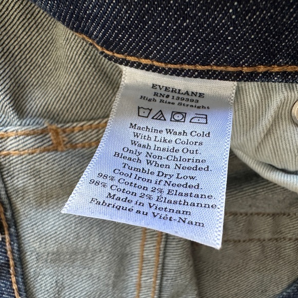 Everlane ankle jeans. High rise straight. - Picture 3 of 6